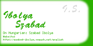 ibolya szabad business card